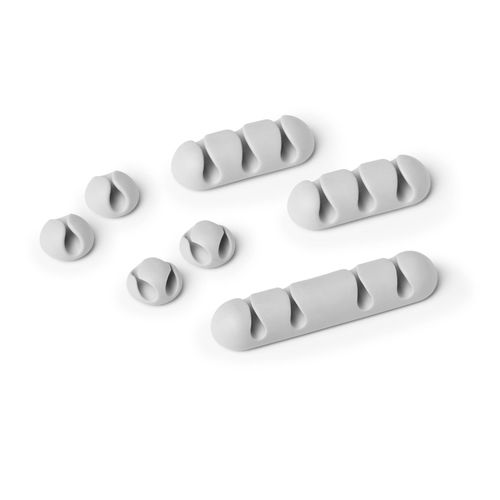 Durable Cavoline Cable Clip Self Adhesive Set Of 7 Mixed Clips Grey
