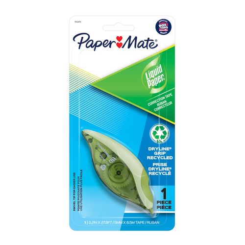 Paper Mate Liquid Paper Dryline Grip Recycled Correction Tape