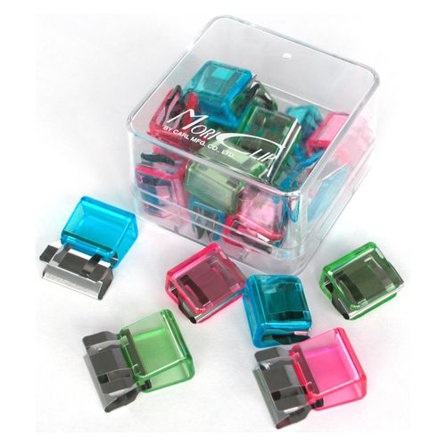 Carl Mori Clip Clip Paper Mc53a Medium Assorted Colours Box 18