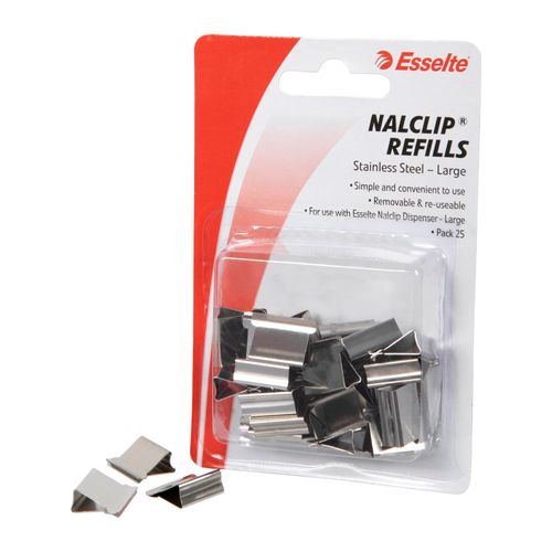Esselte Nalclip Refills Large Pack 25 Steel