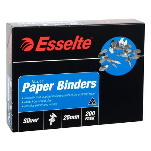 Esselte Paper Binders 25mm Box 200