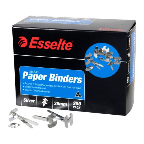 Esselte Paper Binders 38mm Box 200