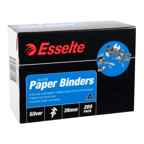 Esselte Paper Binders 38mm Box 200