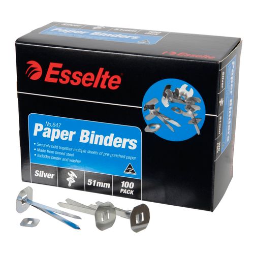 Esselte Paper Binders 51mm Box 100