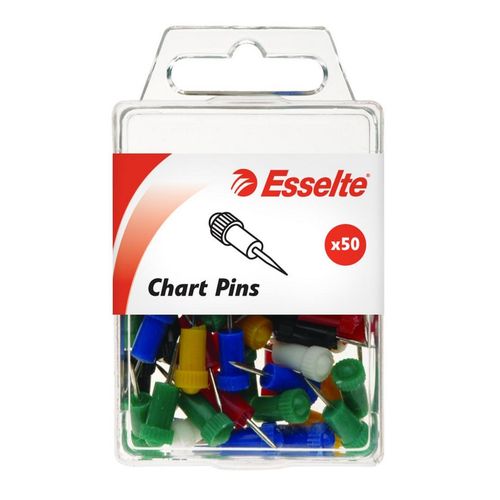 Esselte Pins Chart Assorted Pack 50