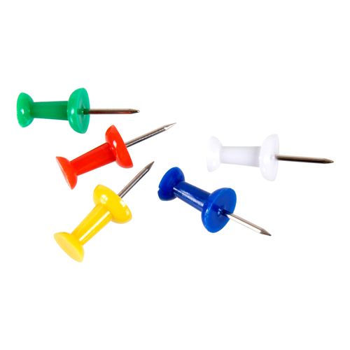 Esselte Push Pins Assorted Pack 50