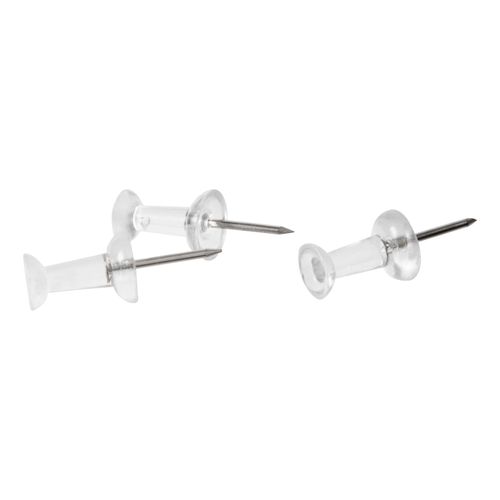 Esselte Push Pins Clear Pack 50