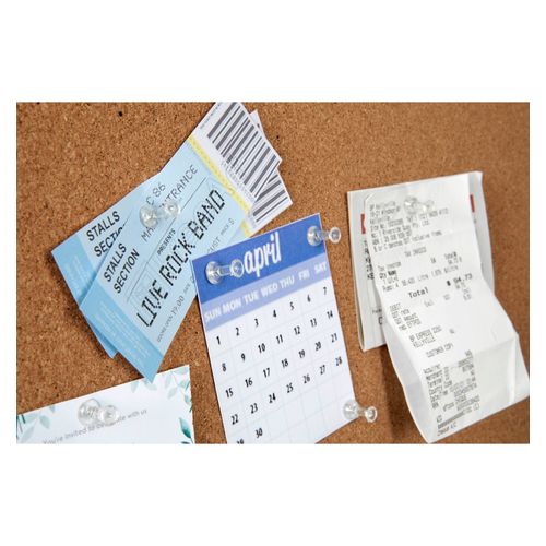 Esselte Push Pins Clear Pack 50