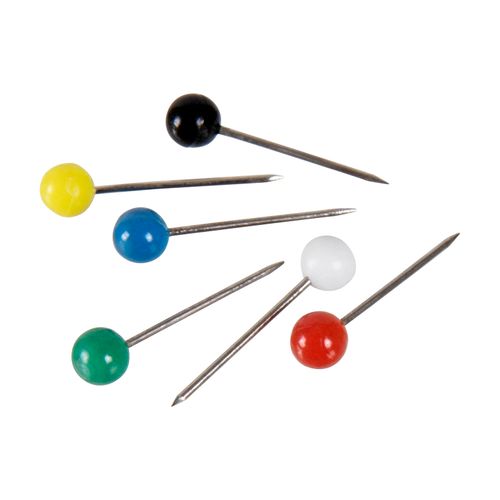 Esselte Pins Map Assorted Pack 200