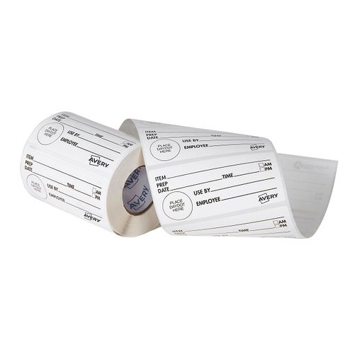 Avery Food Rotation Shelf Life Label Removable Adhesive Rectangle Black ...
