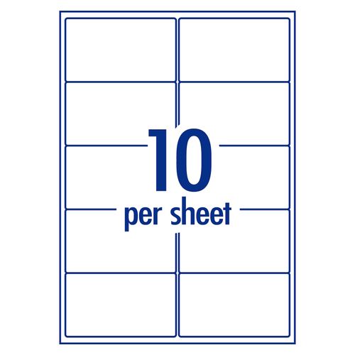 Avery 10Up AveryEco Laser Inkjet Labels 100 Sheets (959000/L7173)
