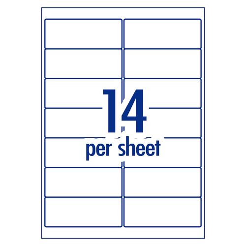 Avery 14Up AveryEco Laser Inkjet Address Labels 100 Sheets (959004/L7163/J8163)