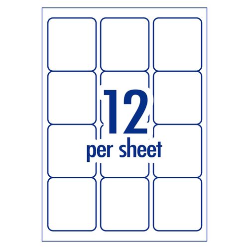 Avery 12Up AveryEco Laser Inkjet Address Labels 100 Sheets (959005/L7164/J8164)