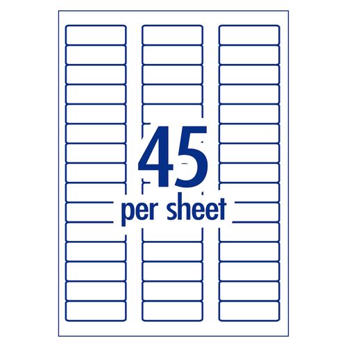 Avery 45Up AveryEco Laser Inkjet Address Labels 100 Sheets (959061/L7156/J8156)