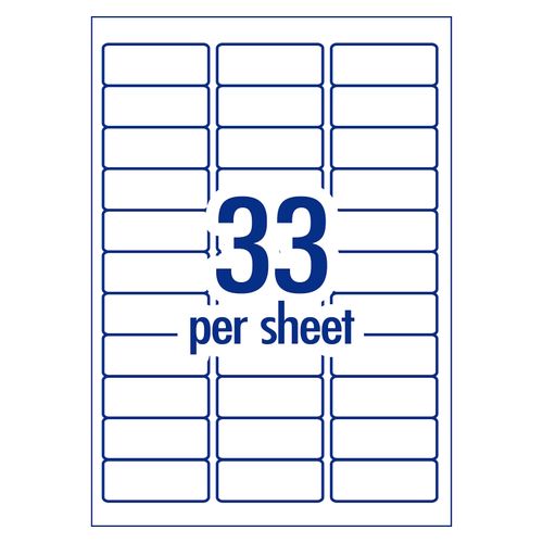 Avery 33Up AveryEco Laser Inkjet Address Labels 100 Sheets (959060/L7157/J8157)