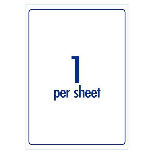 Avery 1Up AveryEco Laser Inkjet Labels 50 Sheets (936085/J8167/L7167)