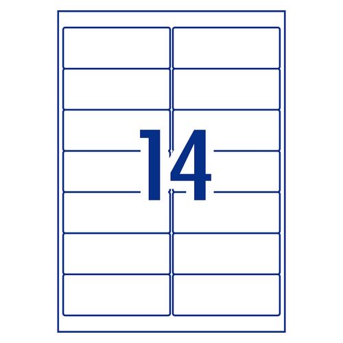 Avery 14Up Heavy Duty Laser Labels 10 Sheets (959192/L7063)