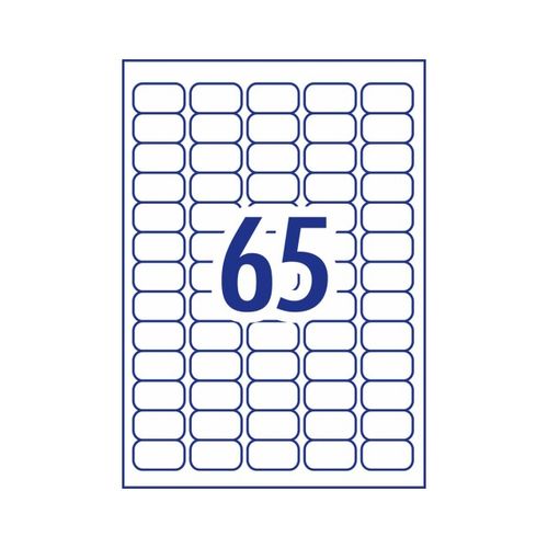 Avery 65Up Heavy Duty Laser Labels 25 Sheets (959217/L7651)