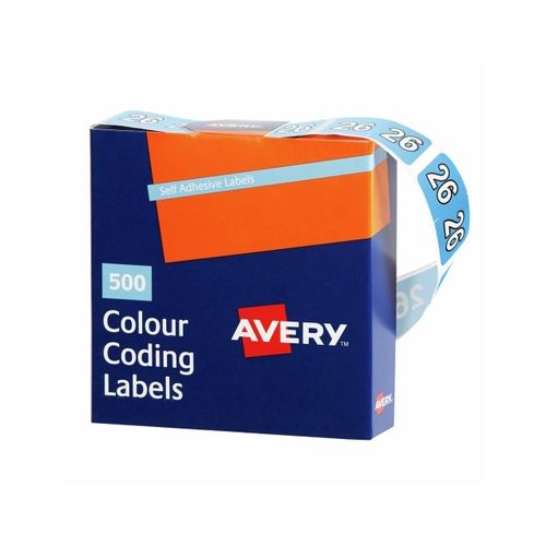 Avery 26 Lateral File Year Side Tab Label Pack 500