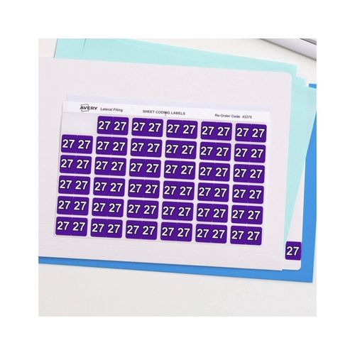 Avery 27 Lateral File Year Side Tab Label Pack 180