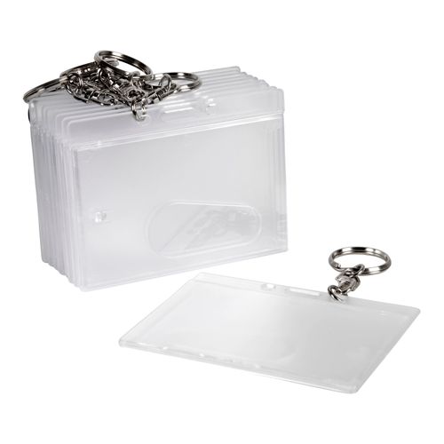 Rexel ID Rigid Fuel Card Holder With Key Ring Pack 10