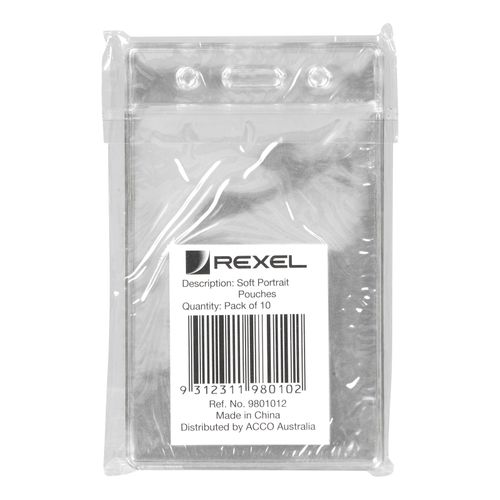 Rexel ID Pouch Soft Portrait 62x104mm Pack 10
