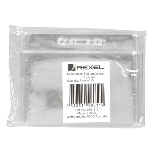 Rexel ID Pouch Soft Landscape 94x78mm Pack 10