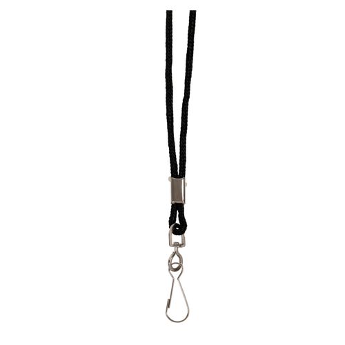 Rexel ID Cord Style Lanyards With Swivel Clip Pack 10 Black