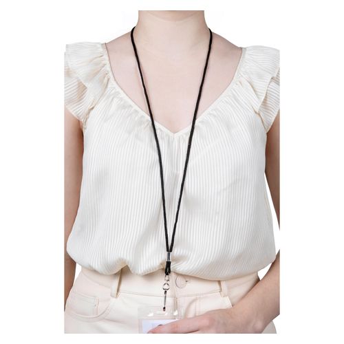 Rexel ID Cord Style Lanyards With Swivel Clip Pack 10 Black