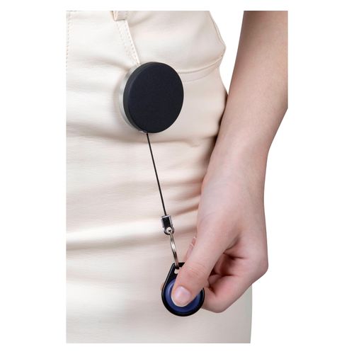Rexel ID Retractable Key Holders 700mm Metal Black