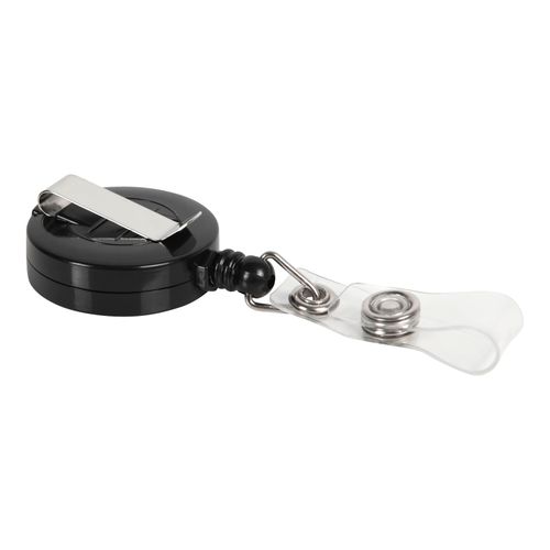 Rexel ID Retractable Card Holders 750mm Black Pack 6