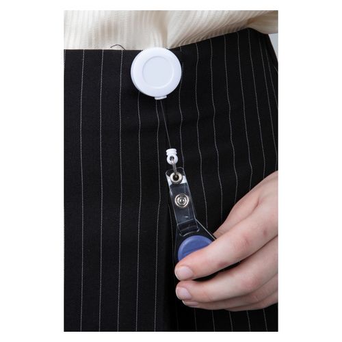 Rexel ID Retractable Card Holders 750mm White Pack 6