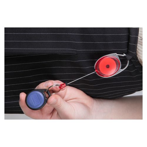 Rexel ID Retractable Snap Lock Key Holders Red