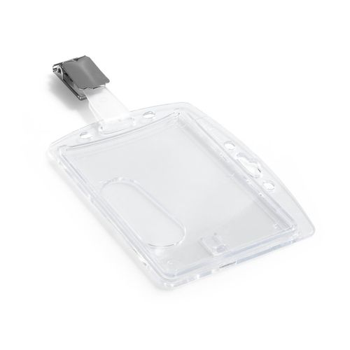 Durable Durable Acrylic Security Pass Holder With Rotating Clip Box 25