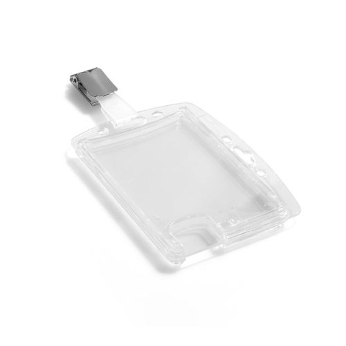 Durable Durable Acrylic Security Pass Holder Duo With Rotating Clip Box 25