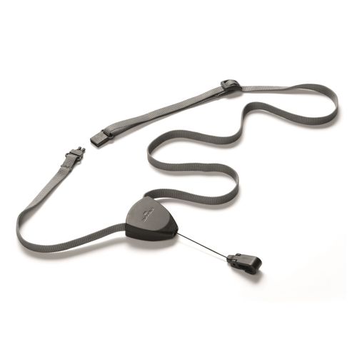 Durable ID Product Lanyard Flex With Badge Reel Black Pack 10