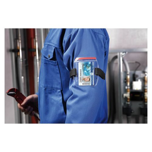 Durable ID Product Name Badge With Black Arm Band Pack 10