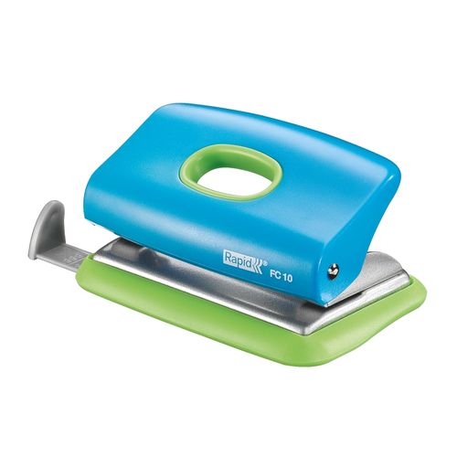 Rapid Hole Punch FC10 2 Hole 10 Sheet Blue/Green
