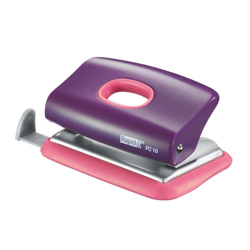 Rapid Hole Punch FC10 2 Hole 10 Sheet Purple/Apricot