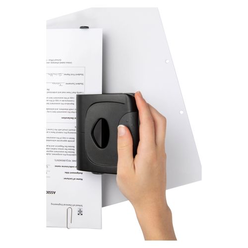 Marbig Hole Punch 2h 28 Sheet Black Heavy Duty