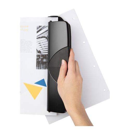 Marbig Hole Punch 4h 8 Sheet Black Metal