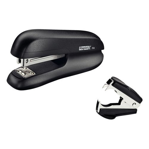 Rapid Stapler F6 Half Strip Black With Staple Remover And Staples