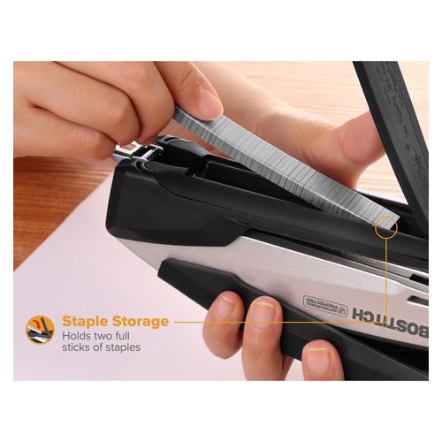 Bostitch Inpower Antimicrobial Stapler 28 Sheet Full Strip Black