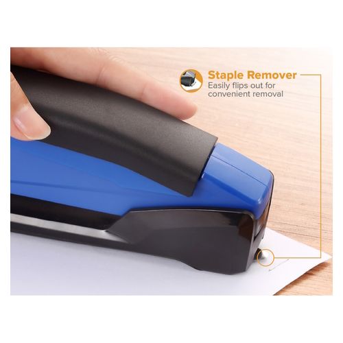Bostitch Inpower Antimicrobial Stapler 20 Sheet Full Strip Blue
