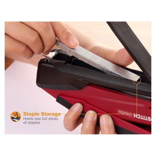 Bostitch Inpower Antimicrobial Stapler 20 Sheet Full Strip Red