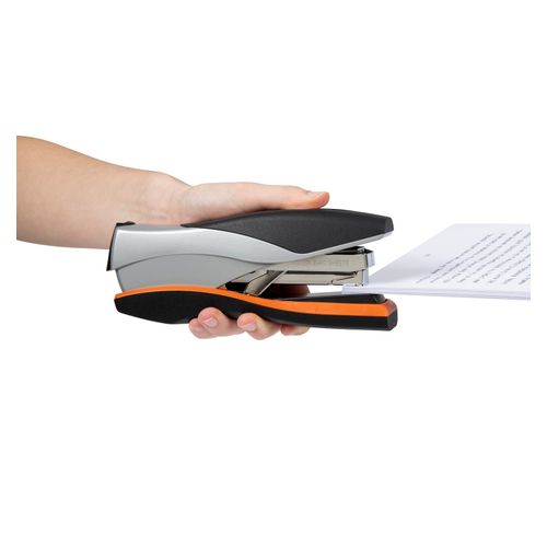 Rexel Optima 40 Stapler Full Strip Orange and Silver