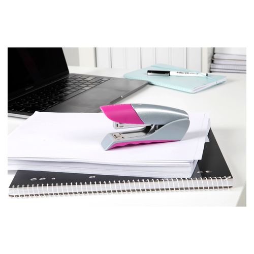 Rexel Gazelle Stapler Half Strip Silver/ Pink