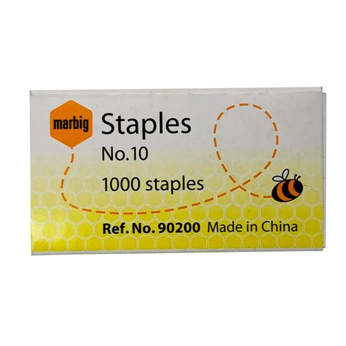 Marbig Staples No.10 Box 1000 **suits #10 Stapler only**