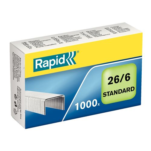 Rapid Staples 26/6mm Box 1000