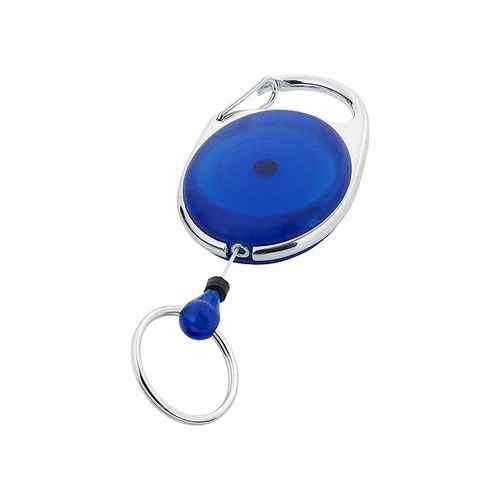 Bibbulmun Retractable Snap Lock Key Holders 25mm Blue Pack 4
